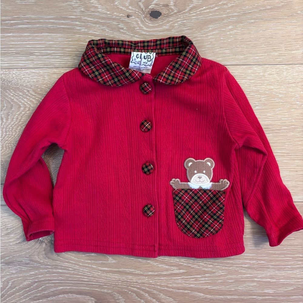 Vintage Kids Cardigan Pogo Club NY